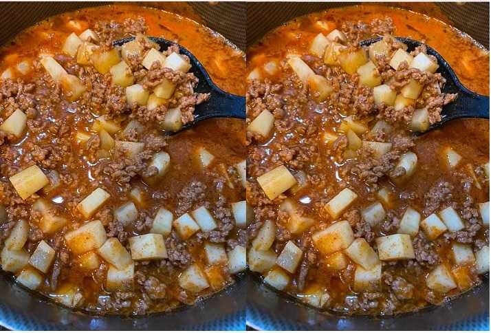 GROUND BEEF WITH POTATOES