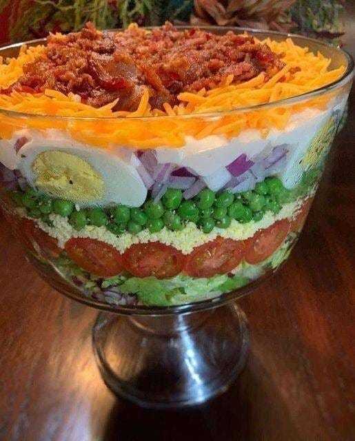 Seven-layer 30-minute salad