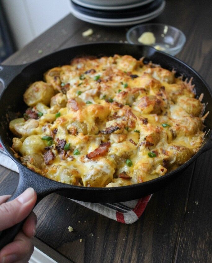 Cheesy Chicken Bacon Ranch Potatoes