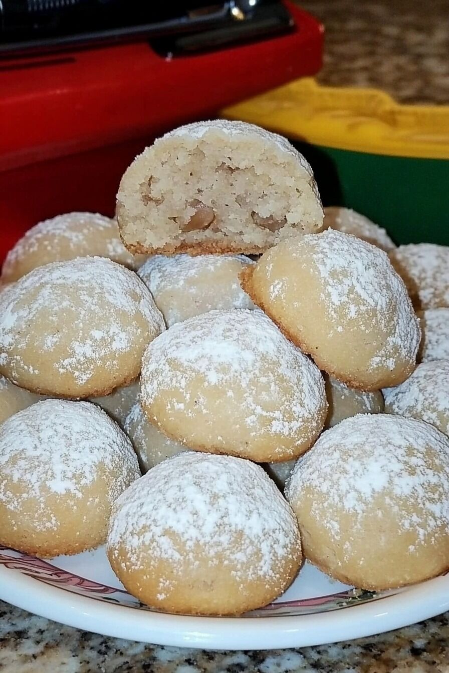 Buttery Pecan Snowball Cookies