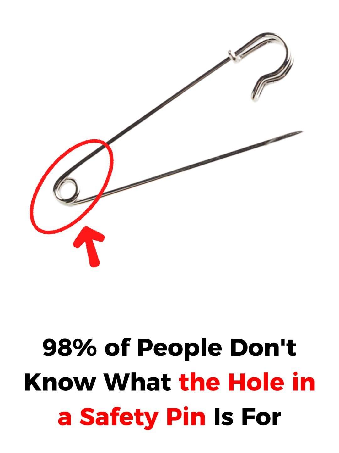 What’s the Purpose of That Tiny Hole in a Safety Pin?