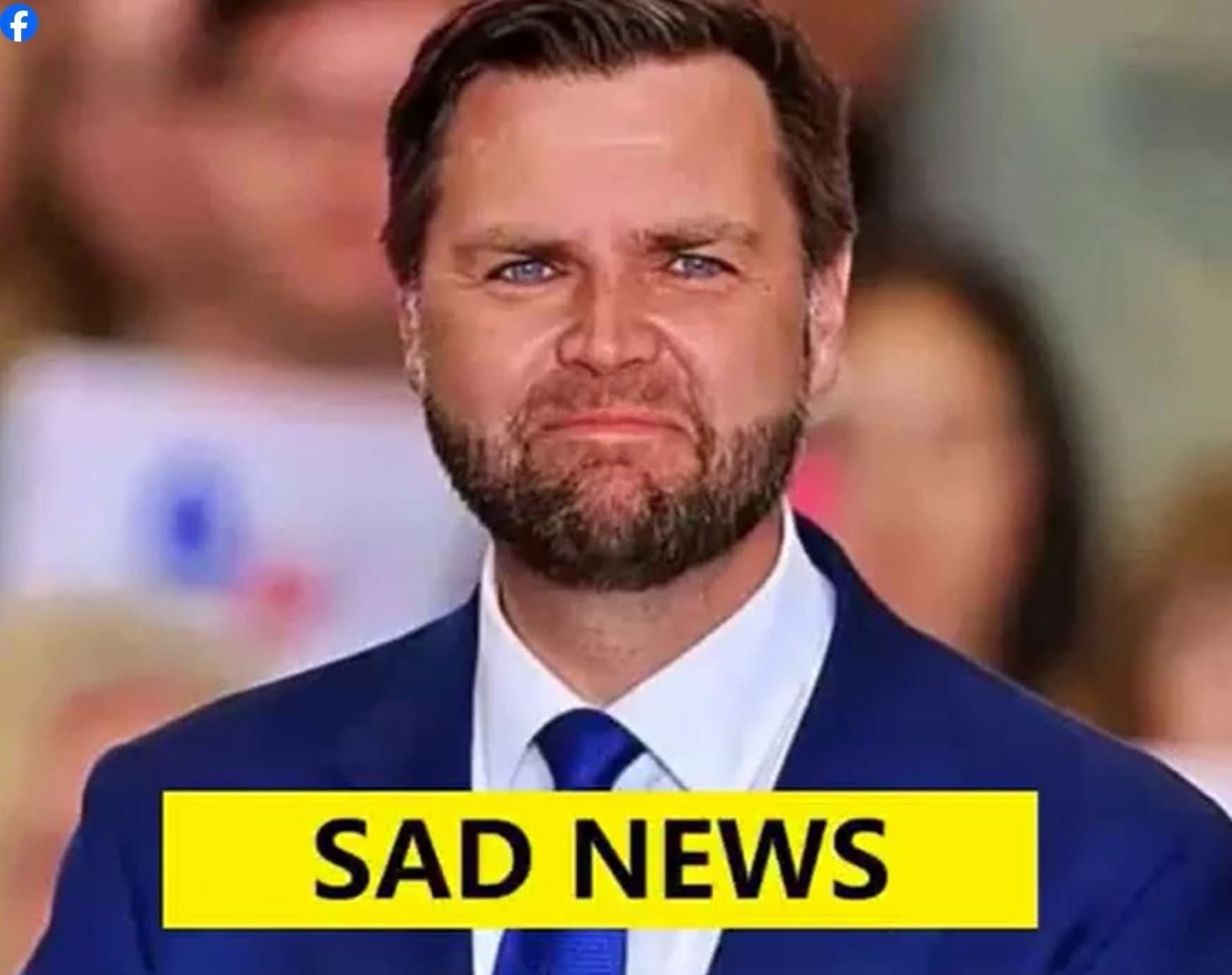 D Vance with tears in