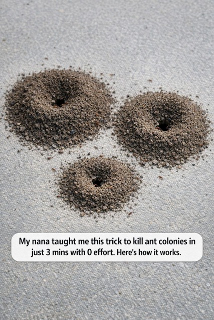My nana taught me this trick to kill ant colonies in just 3 mins with 0 effort. Here’s how it works. Full article 👇 💬