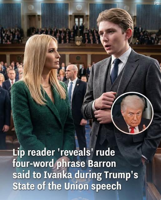 Lip Reader Claims Barron Made a Brief Comment to Ivanka During State of the Union Address