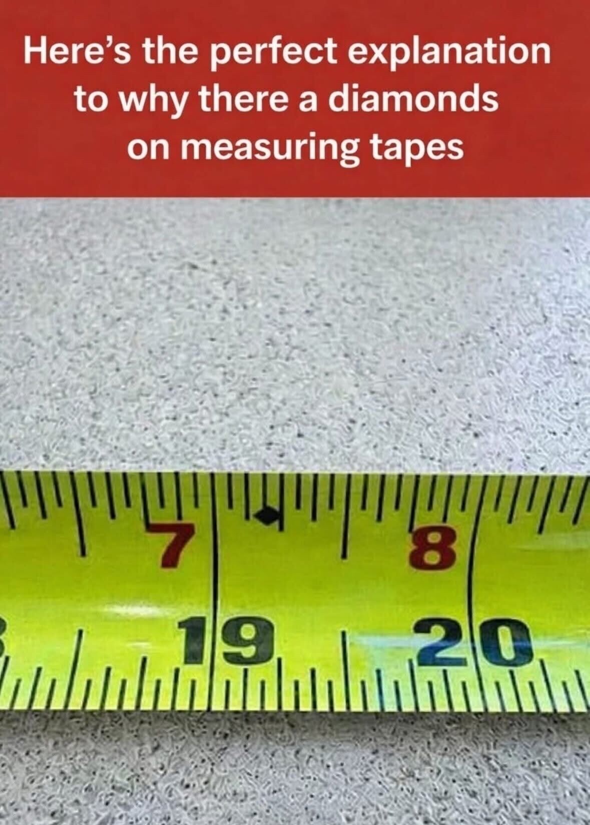 The Real Reason Measuring Tapes Have Black Diamond Marks
